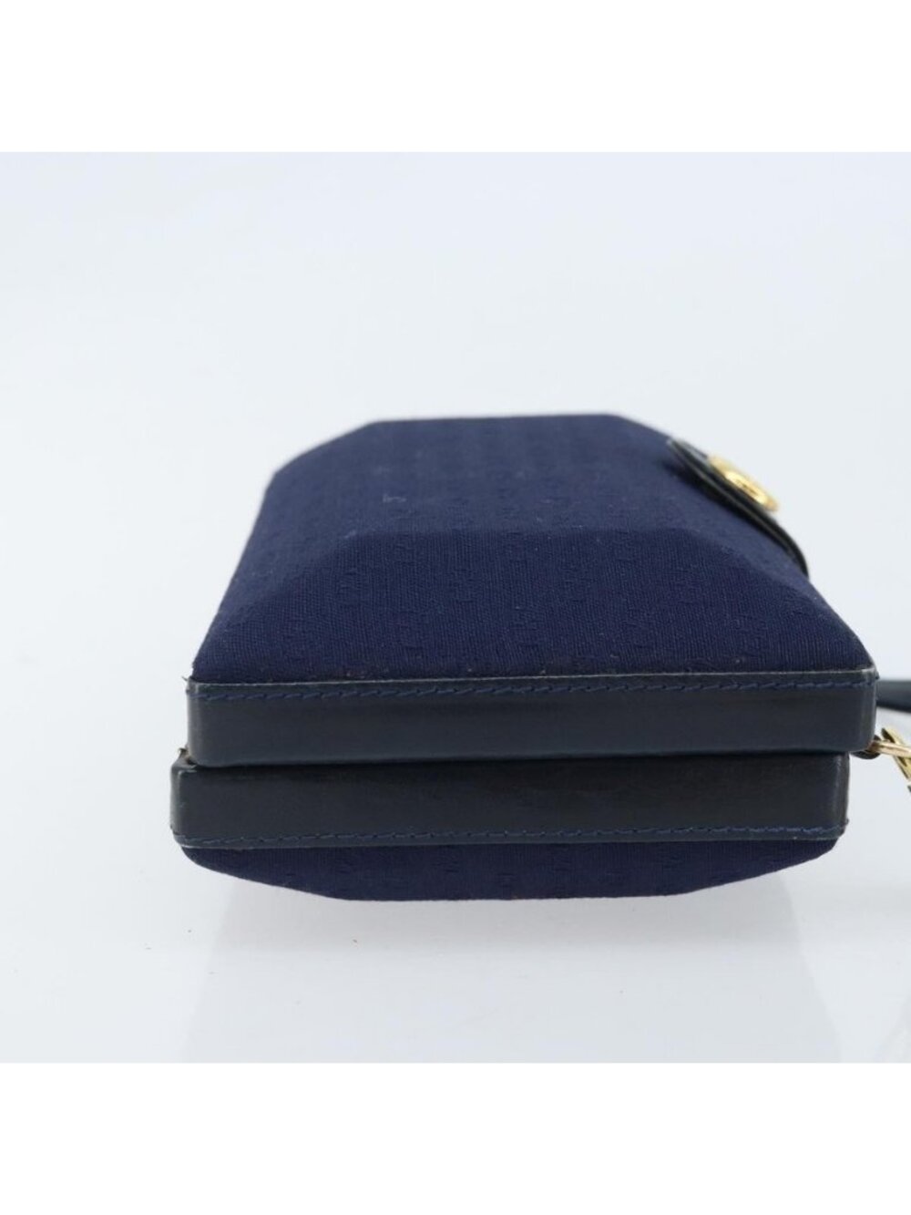 Authentic GUCCI Micro GG Supreme Shoulder Bag Navy Gold - Picture 11 of 16